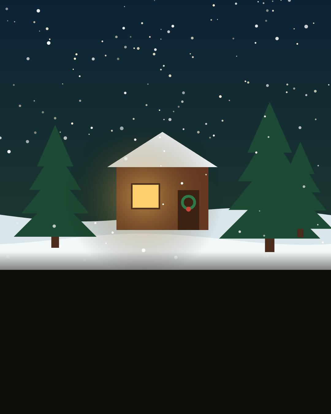 Warm cabin card