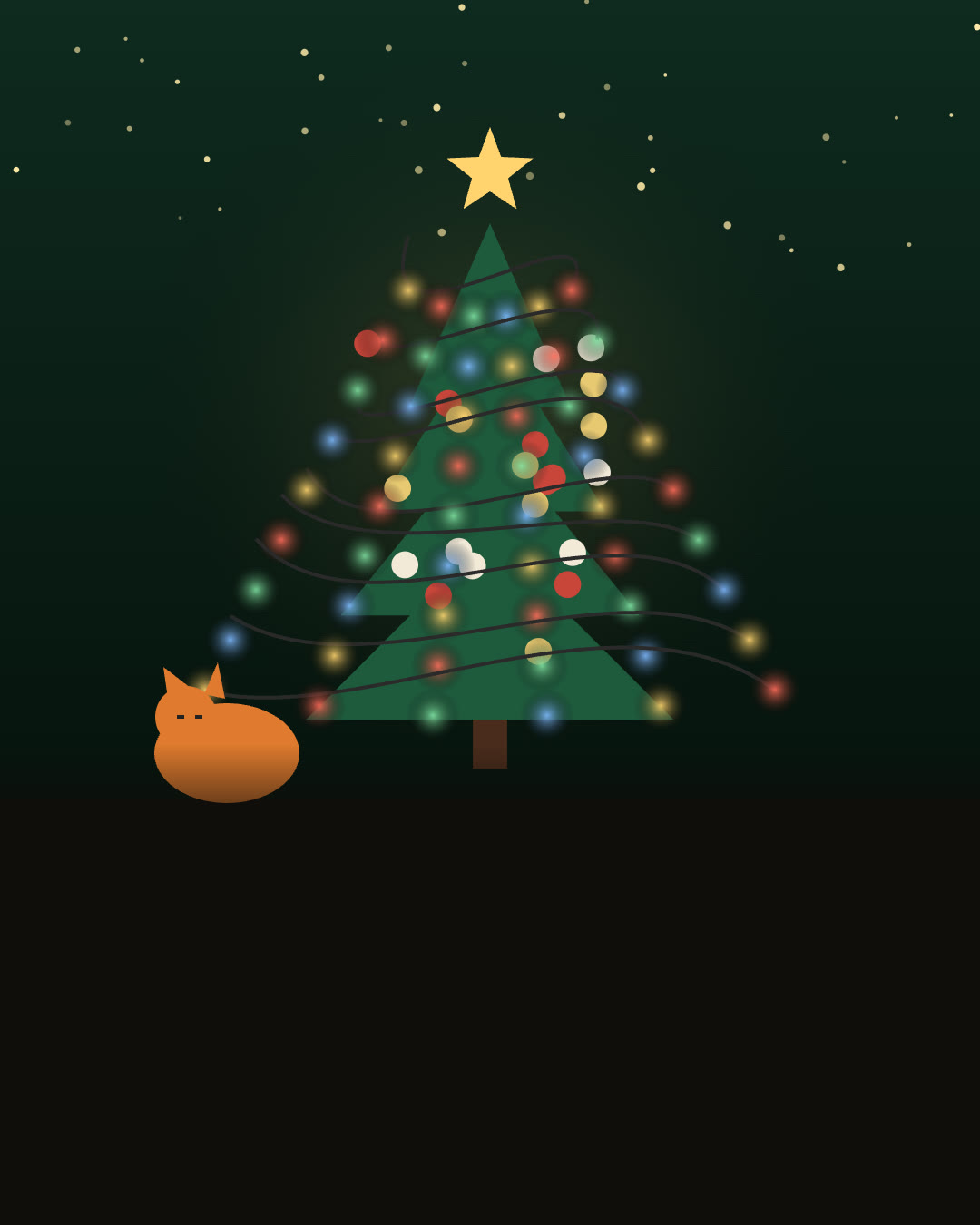 Tangled lights card