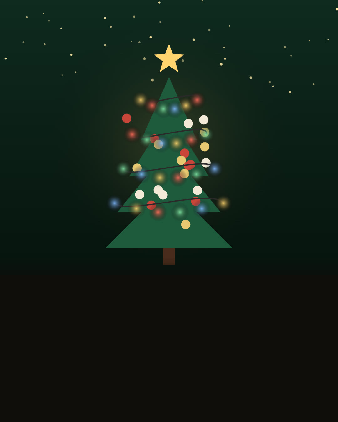 Sparkling tree card